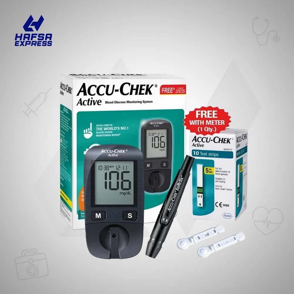 Accu Chek Active Glucose Monitor with Free 10 Strips-image